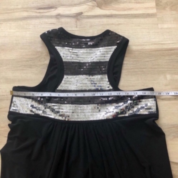 Joseph Ribkoff Sleeveless Open Front Black and Silver Women's Cardigan - Picture 6 of 7